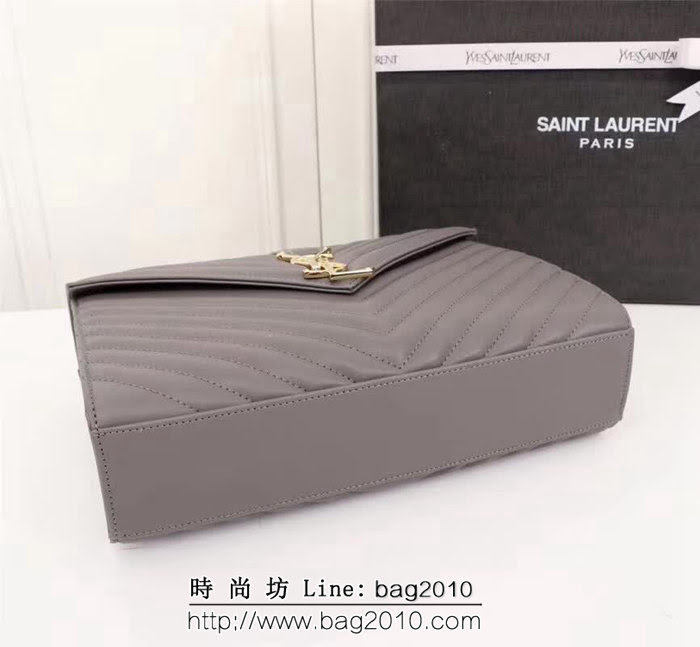 YSL聖羅蘭 經典款 互扣式球紋金屬YSL標誌 原版南非皮肩背包 26588 YAS1406